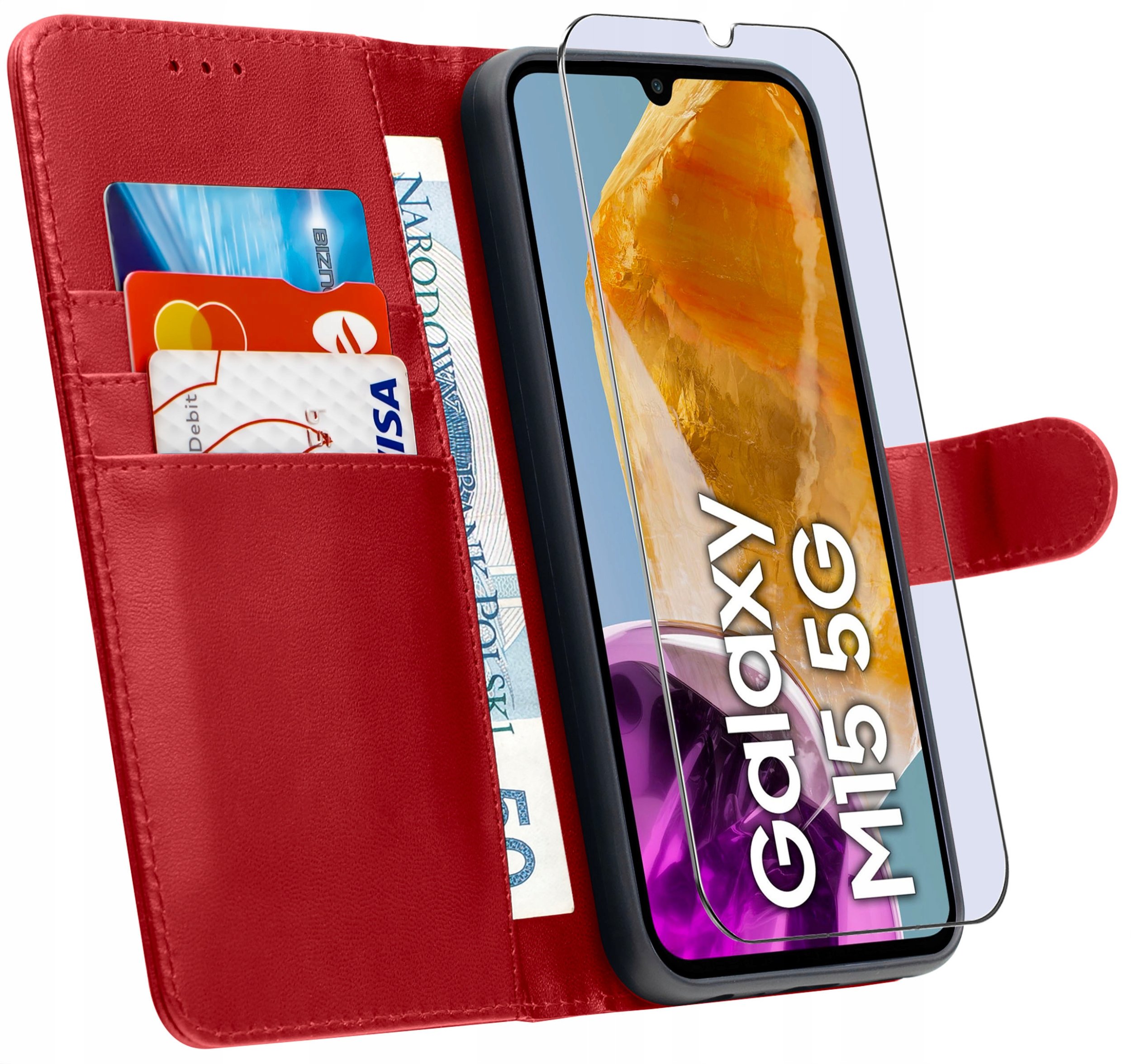 ETUI do Samsung M15 5G | SKÓRZANE PORTFEL BOOK TOKRA CASE CLASSIC + SZKŁO