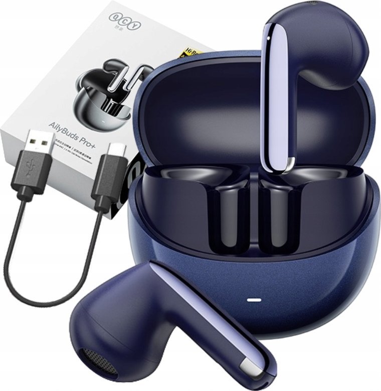 Słuchawki QCY Bezprzewodowe słuchawki douszne TWS QCY HT 10 Pro, ANC (niebieskie)