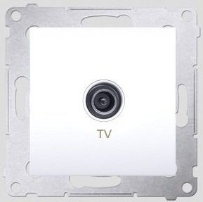 Kontakt-Simon Gniazdo antenowe SIMON54 TV końcowe białe - DAK1.01/11