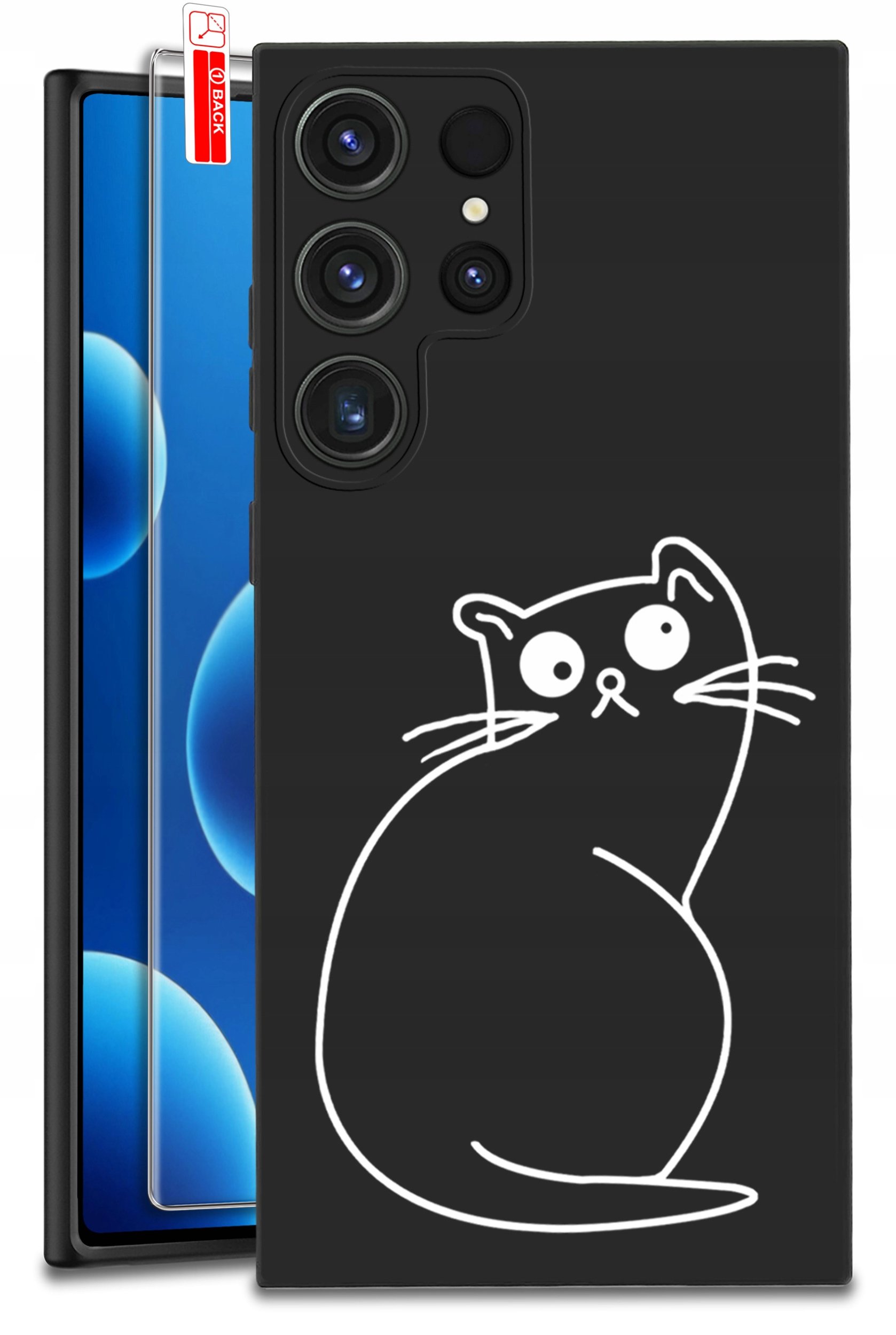 ETUI do Samsung Galaxy S25 Ultra WZORY | SILIKONOWE MATT CASE + SZKŁO 9H