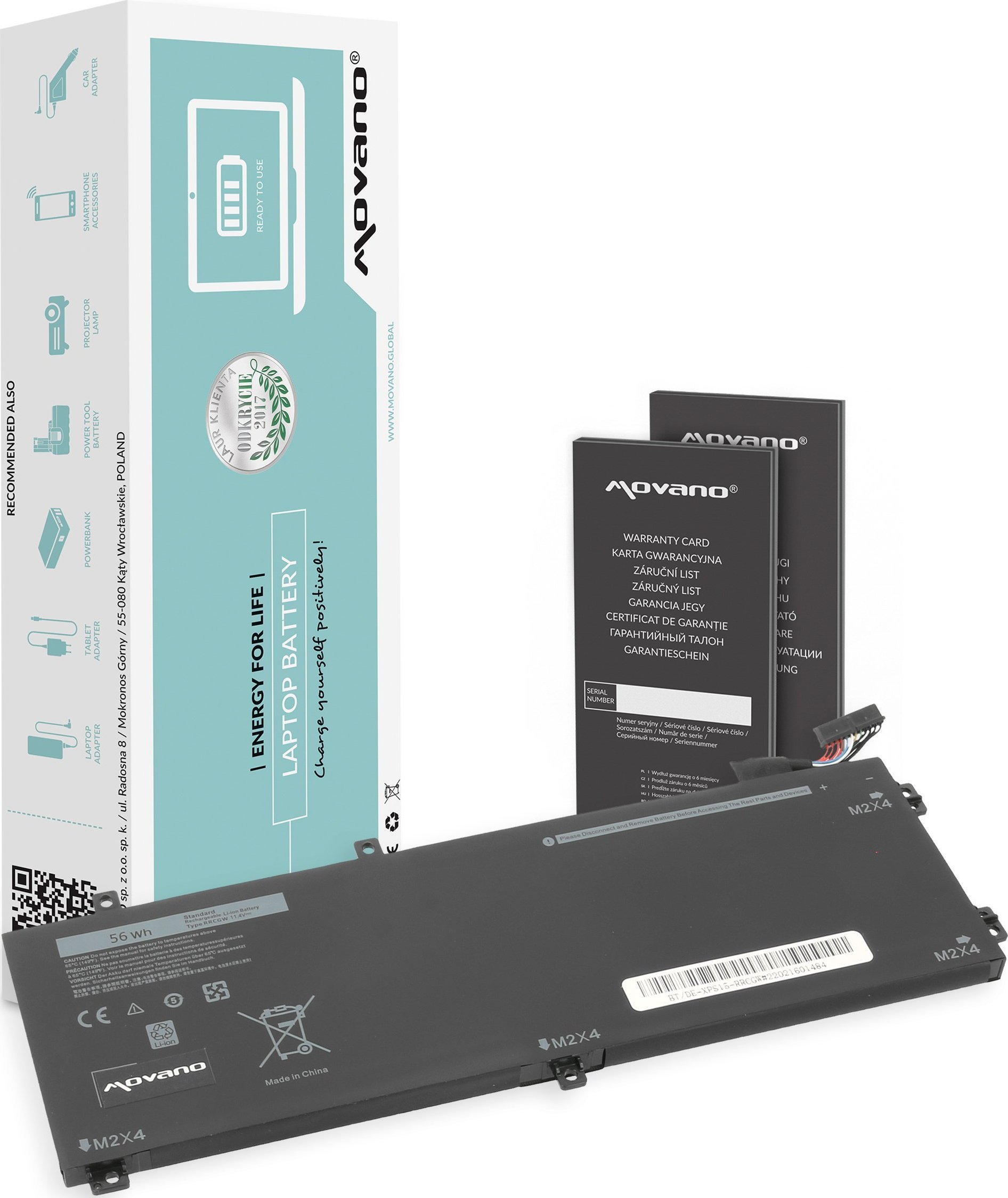 Bateria Movano Bateria RRCGW do Dell XPS 15 9550