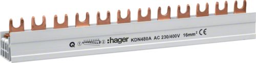 Hager Szyna łączeniowa 4P 80A 16mm2 widełkowa (KDN480A)