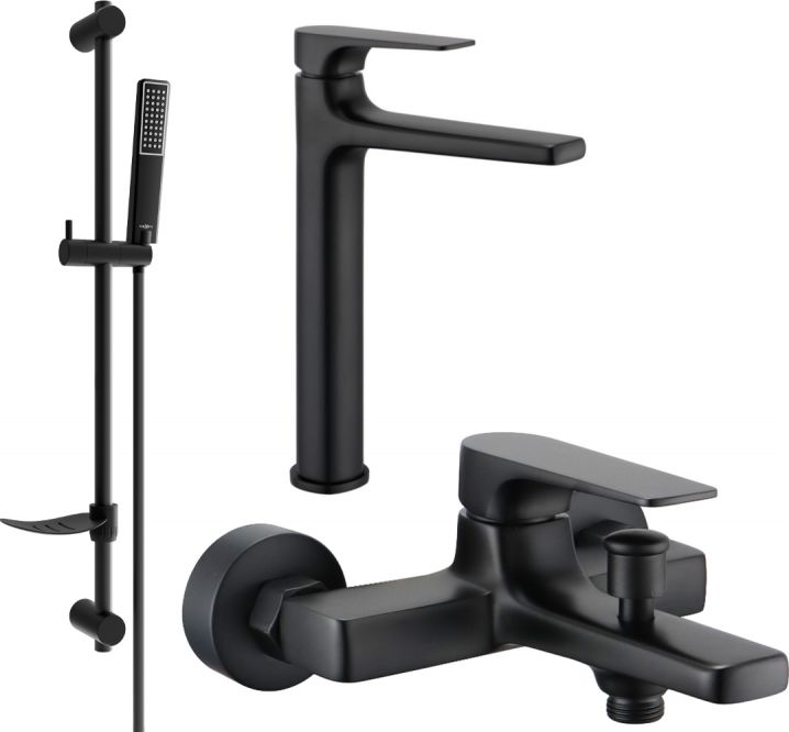 Mexen Mexen Lynx DF72 zestaw wannowy, czarny - 745913DF72-70