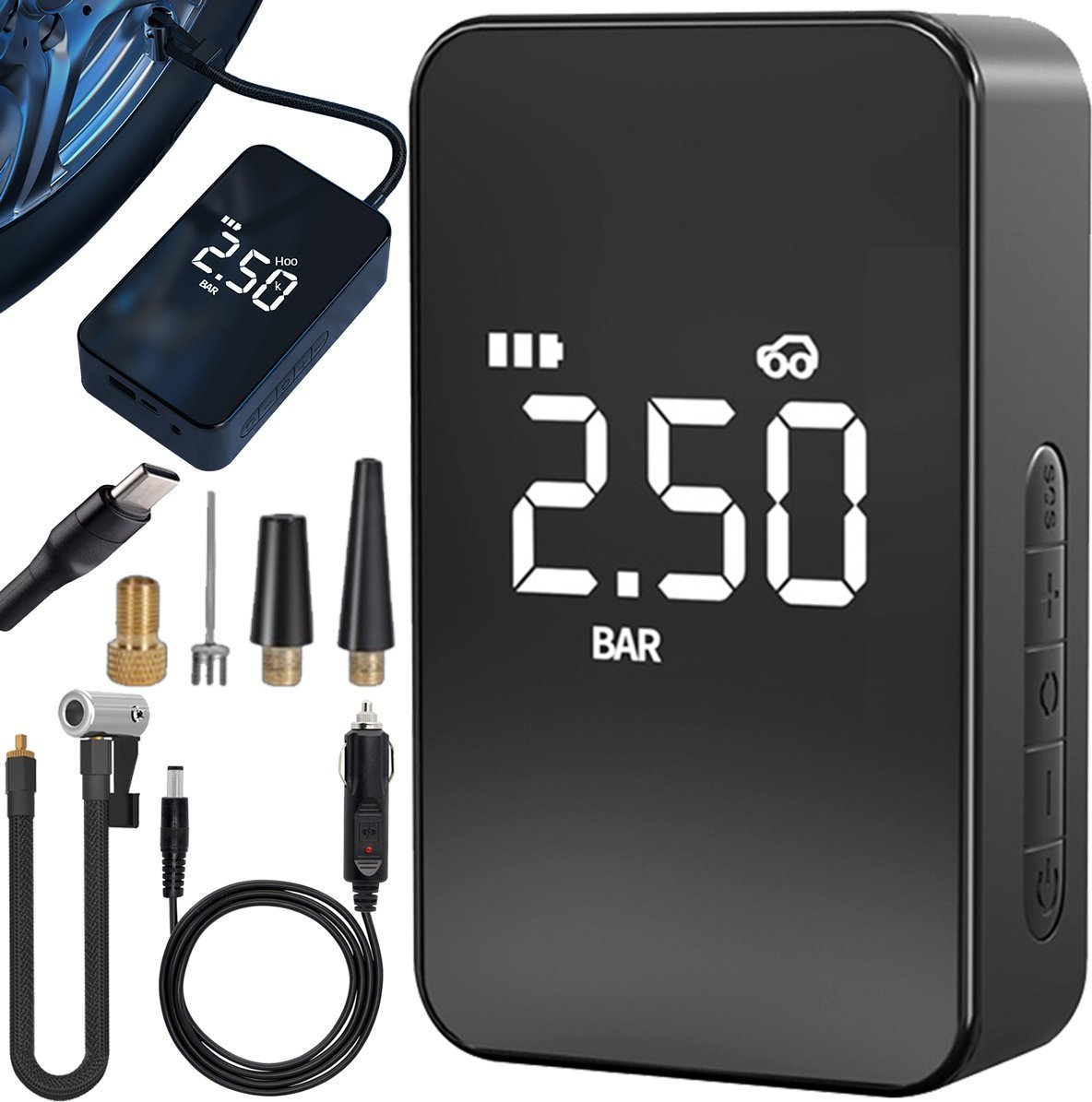 Triton Bezprzewodowa pompka elektryczna (kompresor) 6000 mAh Heckermann L3020