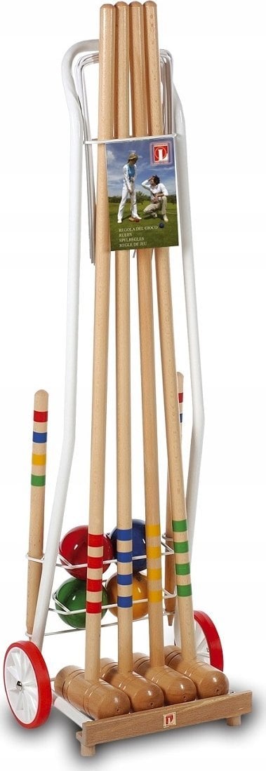 Lucio Londero Zestaw do Krokieta LONDERO z metalowym wózkiem dla 4 Osób