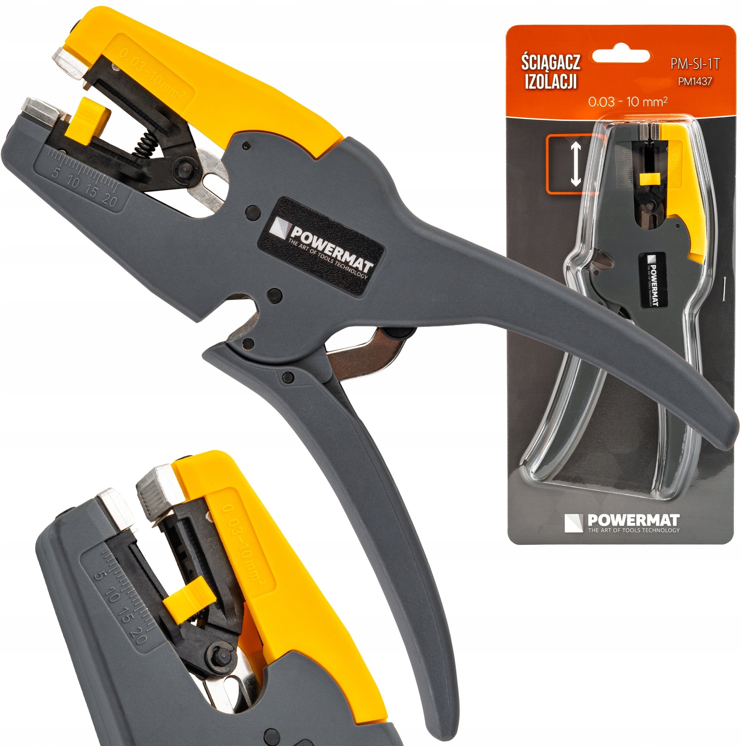 ŚCIĄGACZ DO IZOLACJI KABLI PRZEWODÓW AUTOMATYCZNE SZCZYPCE 0,03-10 MM 2w1