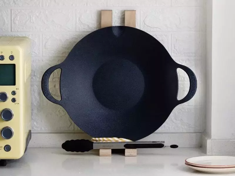 BUYDEEM Aluminiowa taca do grilowania i smażenia 36 cm, model CP101, kolor Black