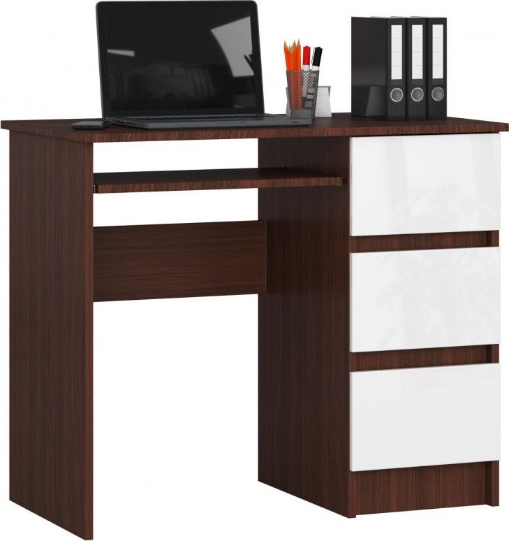 Biurko Fabryka Mebli Akord A-6 Brązowo-Białe 90 cm x 50 cm