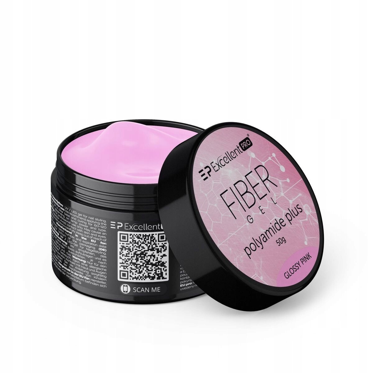 EXCELLENT PRO_Fiber Gel Polyamide Plus żel budujący Glossy Pink 15g