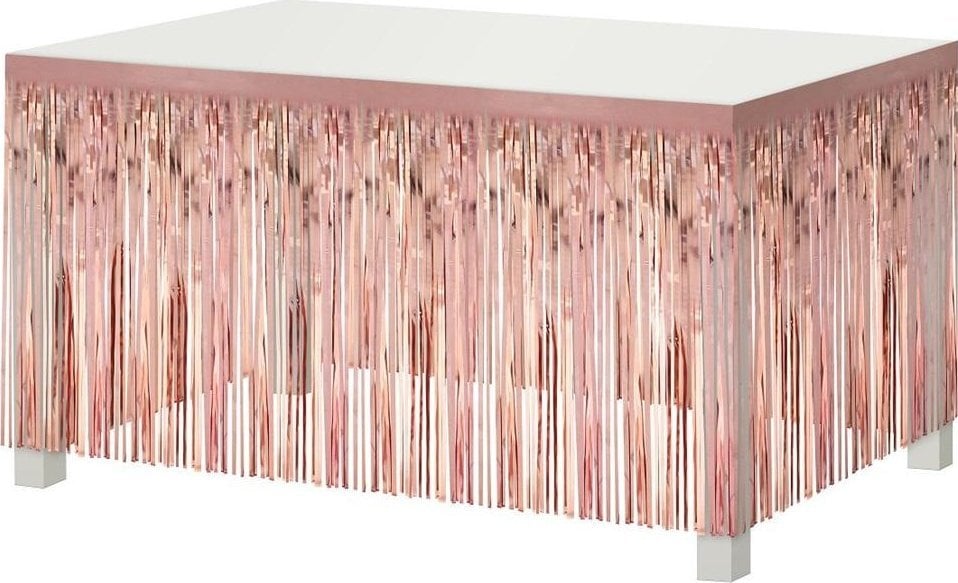 GoDan Dekoracja na brzeg stołu różowo-złota 80x300cm