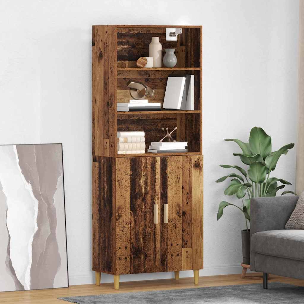 vidaXL Highboard Stare drewno 69,5 x 32,5 x 180 cm