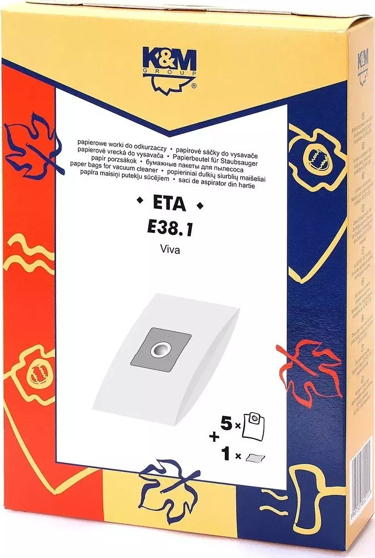 Worek do odkurzacza KM K_M BAGS VAC CLEANER E38 ETA 1458(5+1) 5907525809444