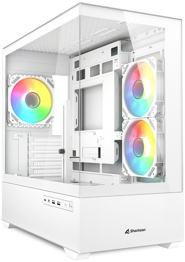 Obudowa Sharkoon Sharkoon MK6 RGB , Tower case (white, Tempered Glass x 2)