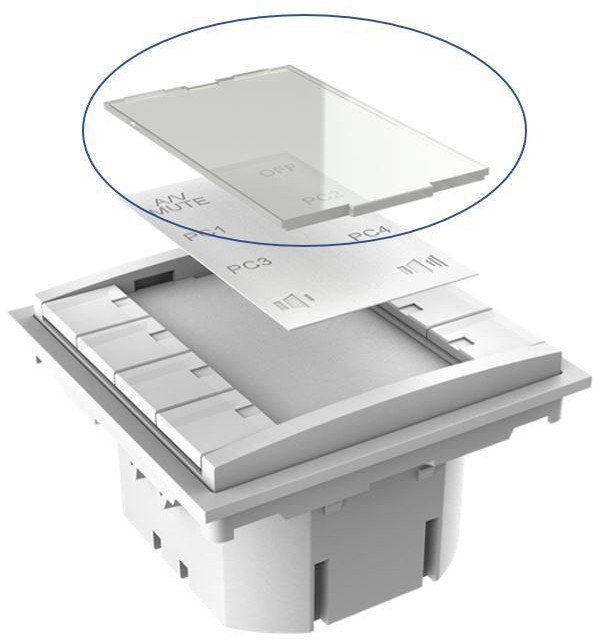 VivoLink Vivolink VLCP8B-PLEXIGLASS panel przyciskowy Biały