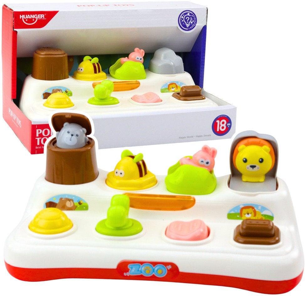 Zabawka Edukacyjna Interaktywna Pop-Up Zwierzątka Światła