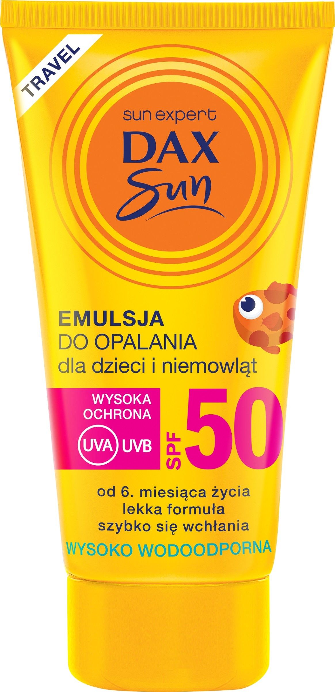 Dax Sun Emulsja do opalania dla dzieci i niemowląt SPF 50 travel, 50ml