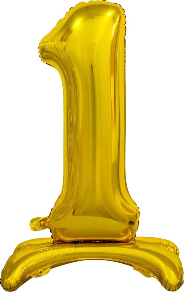 GoDan Balon foliowy stojący cyfra 1 złota - 74 cm uniwersalny