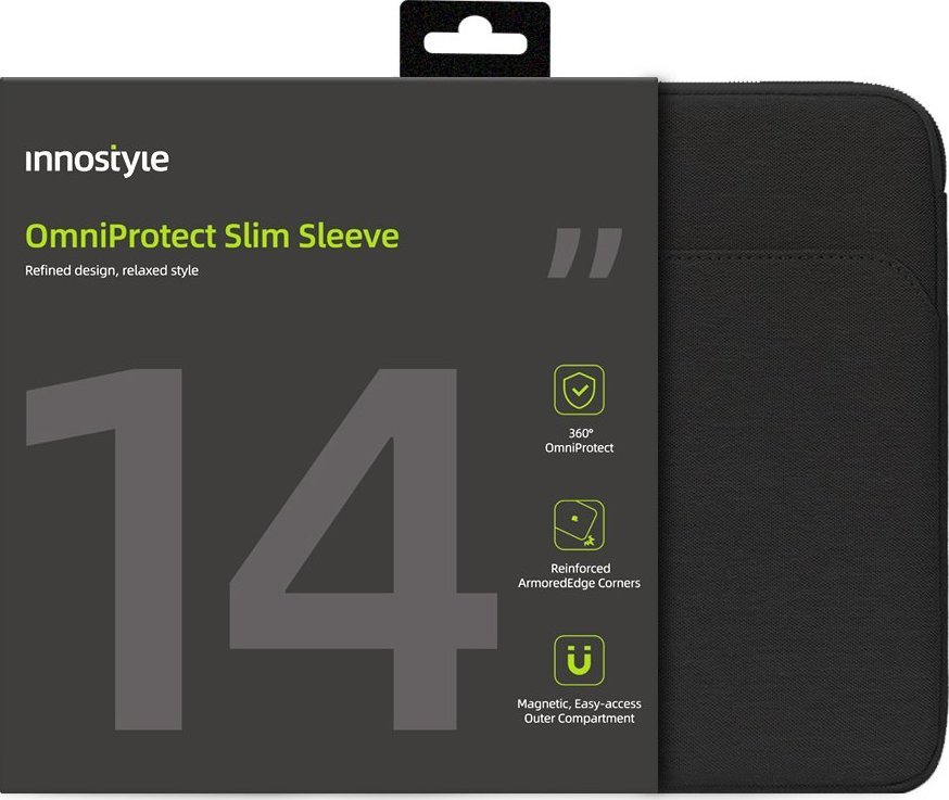 Etui Innostyle INNOSTYLE TORBA NA LAPTOPA 14" WODOODPORNA ETUI OMNIPROTECT SLIM CZARNA