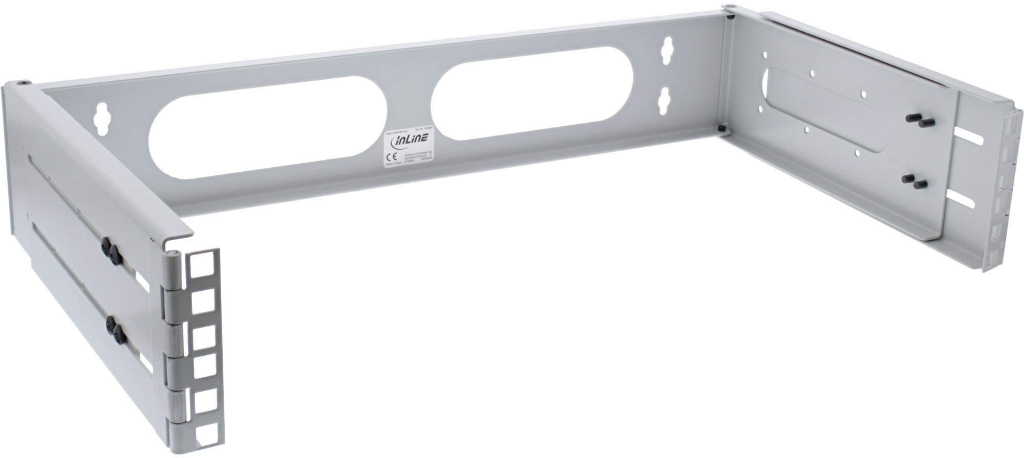 InLine InLine® 19" foldable rack, 2U, 24-40cm depth, grey