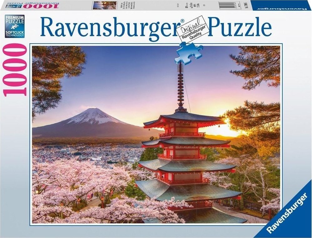 Ravensburger Puzzle Fudżi i kwitnąca wiśnia 1000 elementów