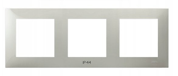SZAFIR Ramka potrójna do łączników IP-44 kaszmirowy beż RH-3Z/83
