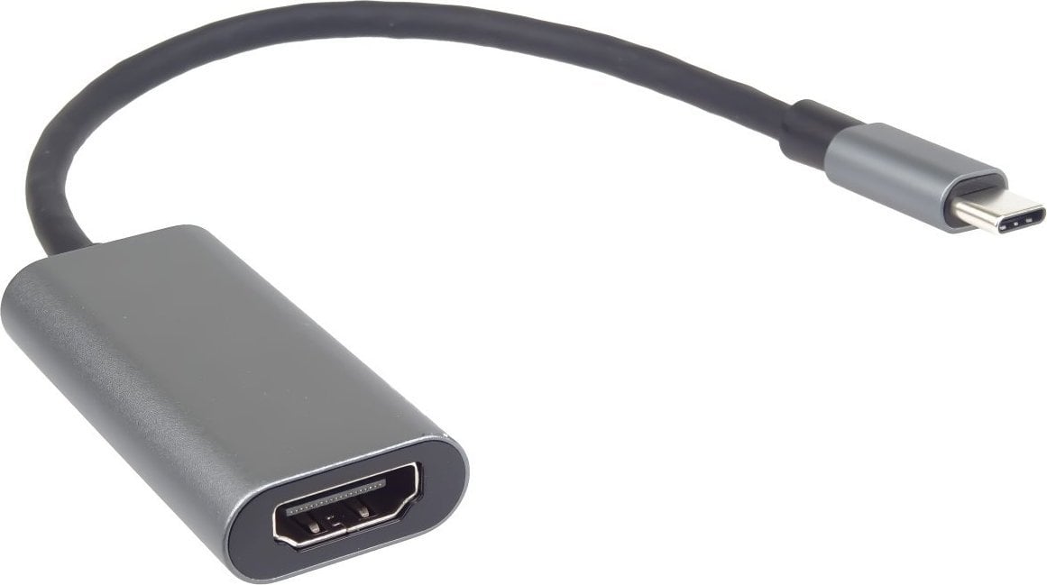 Adapter USB PremiumCord PremiumCord Převodník USB-C na HDMI, rozlišení 4K a FULL HD 1080p, kovové pouzdro