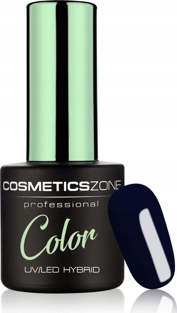 Cosmetics Zone Lakier hybrydowy hipoalergiczny ciemny granat 7ml - Dark Blue 130