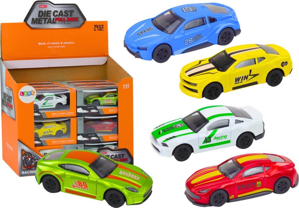 LeanToys Autko Resorak 1:43 Metalowy Napęd Gumowe Koła