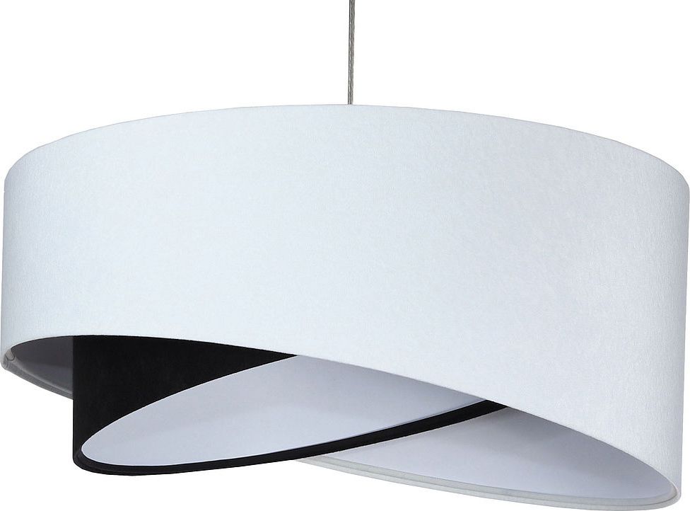 Lampa wisząca Lumes Biało-czarna welurowa lampa wisząca - EX975-Balo