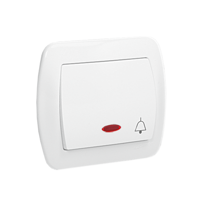 Kontakt-Simon Przycisk dzwonek AKORD z podświetleniem biały - AD1L/11