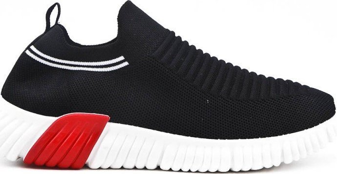 BELLO STAR Trampki wsuwane na koturnie czarne-39