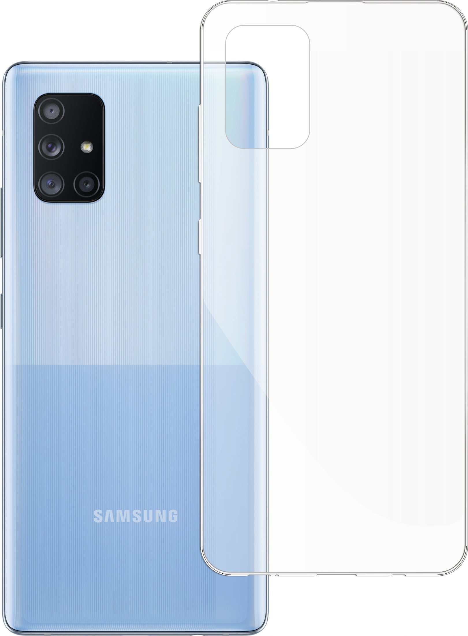 etumi Etui Do Samsung Galaxy A71 5G Gumowe Slim Clear Pokrowiec Ochronny / Futerał Obudowa / Ochrona Clear Cover Bezbarwne Slim Case0009
