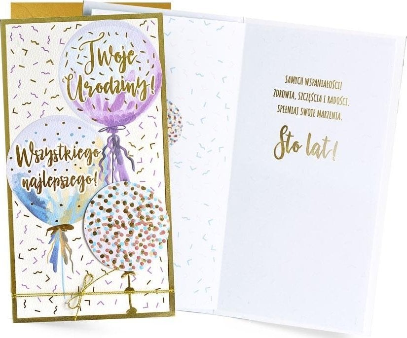 HENRY Karnet Twoje urodziny balony