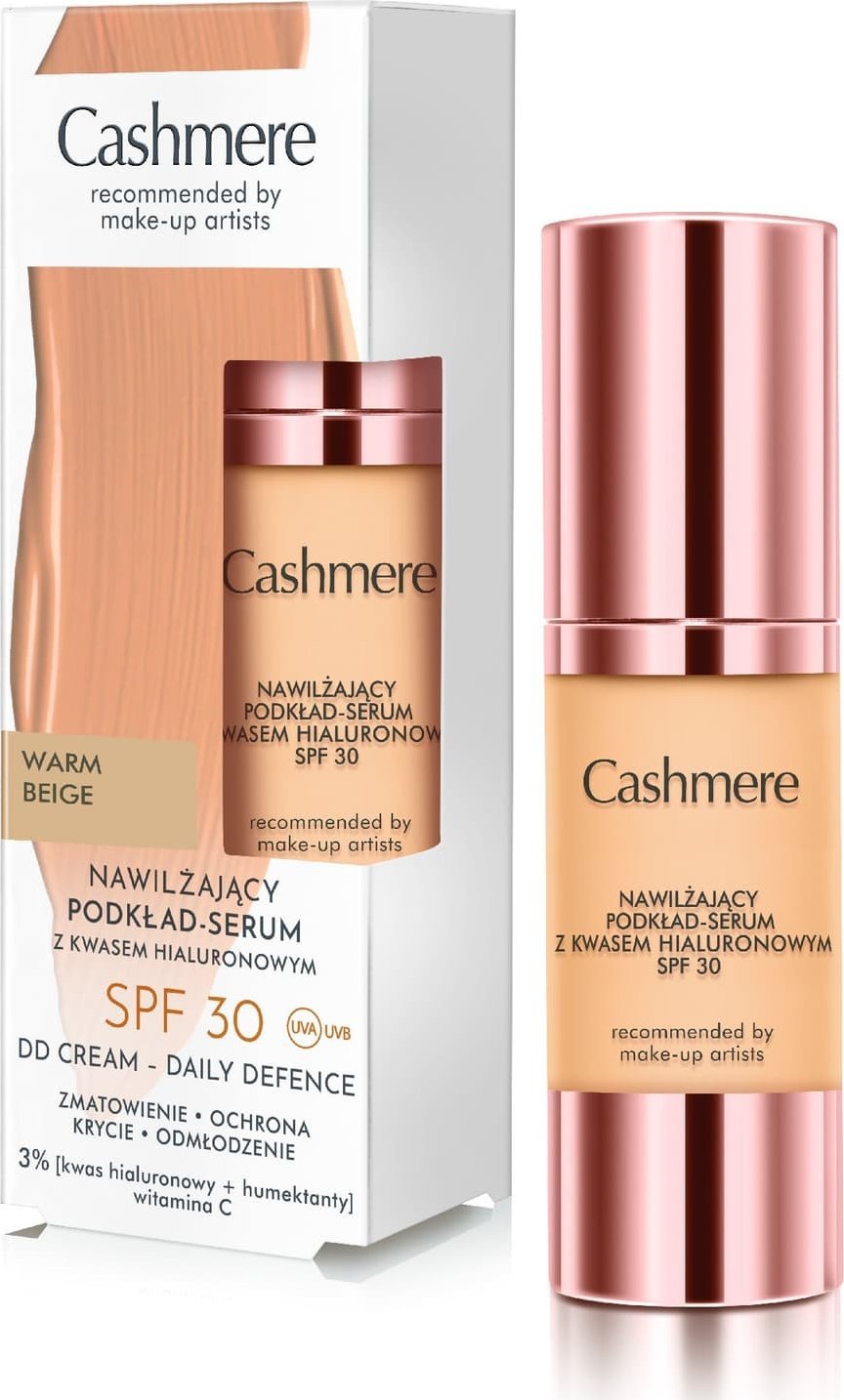 DAX CASHMERE DD Nawilżający podkład - serum z kwasem hialuronowym SPF 30 03 Warm Beige