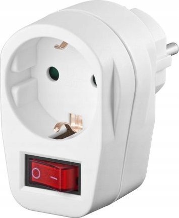 Adapter USB MicroConnect Microconnect Safety Socket Adapter, White