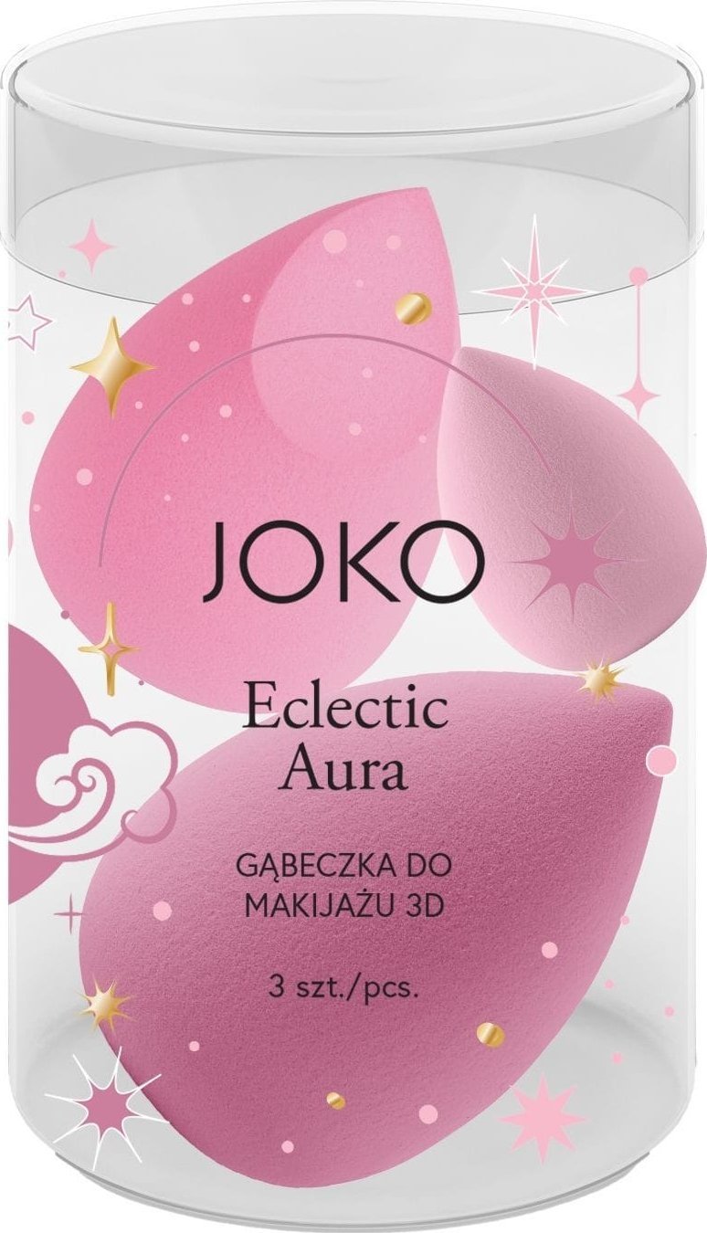 Joko JOKO Gąbeczka do makijażu 3D Eclectic Aura 1op.-3szt