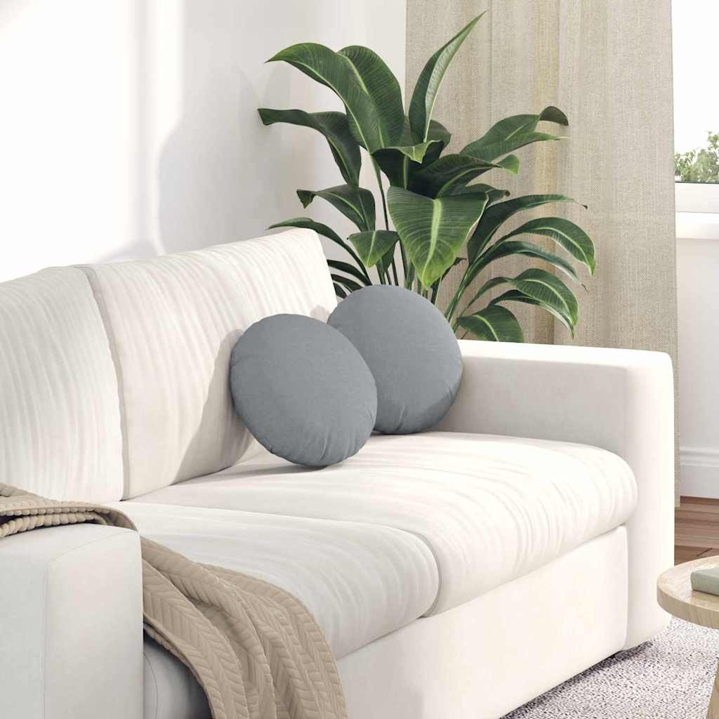 vidaXL Poduszki na siedziska 2 pcs jasnoszary 30 x 13 cm tkanina