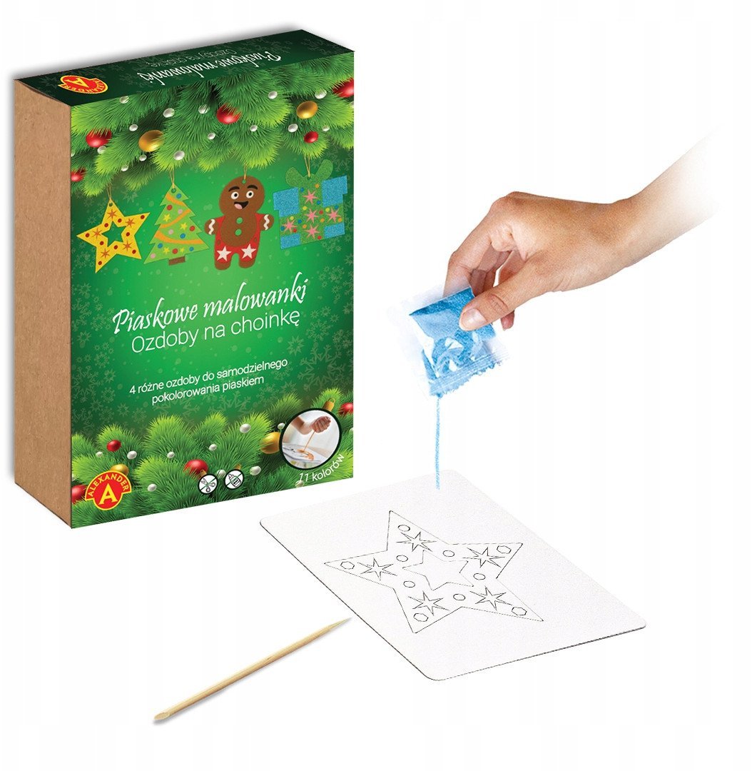 Piaskowe malow.Ozdoby na choinkę Ciastek 32512