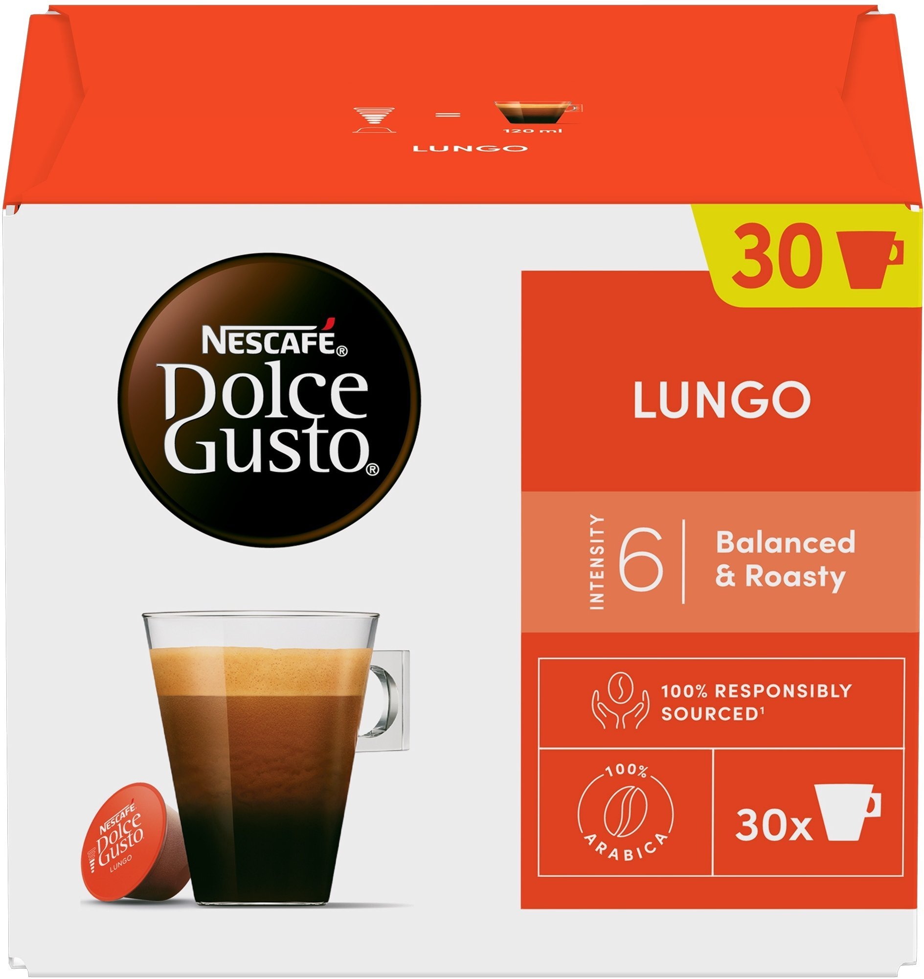 Kapsułki Nescafé Dolce Gusto Lungo 30 sztuk