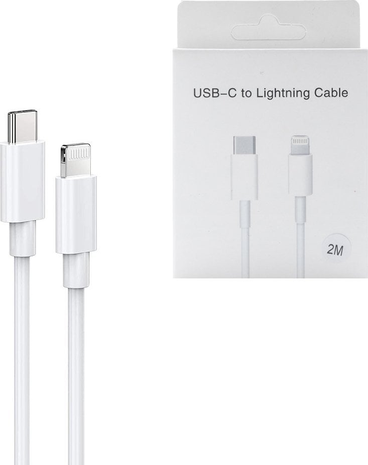 Kabel USB USB-C - Lightning 2 m Biały (35606)