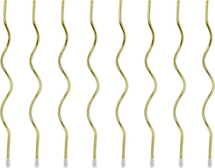 Party Deco Świeczki urodzinowe zakręcone złote - 14 cm - 8 szt. uniwersalny