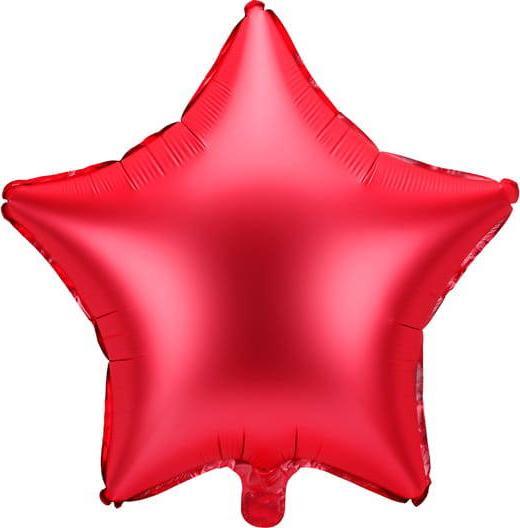Party Deco Balon foliowy gwiazdka 48cm czerwony