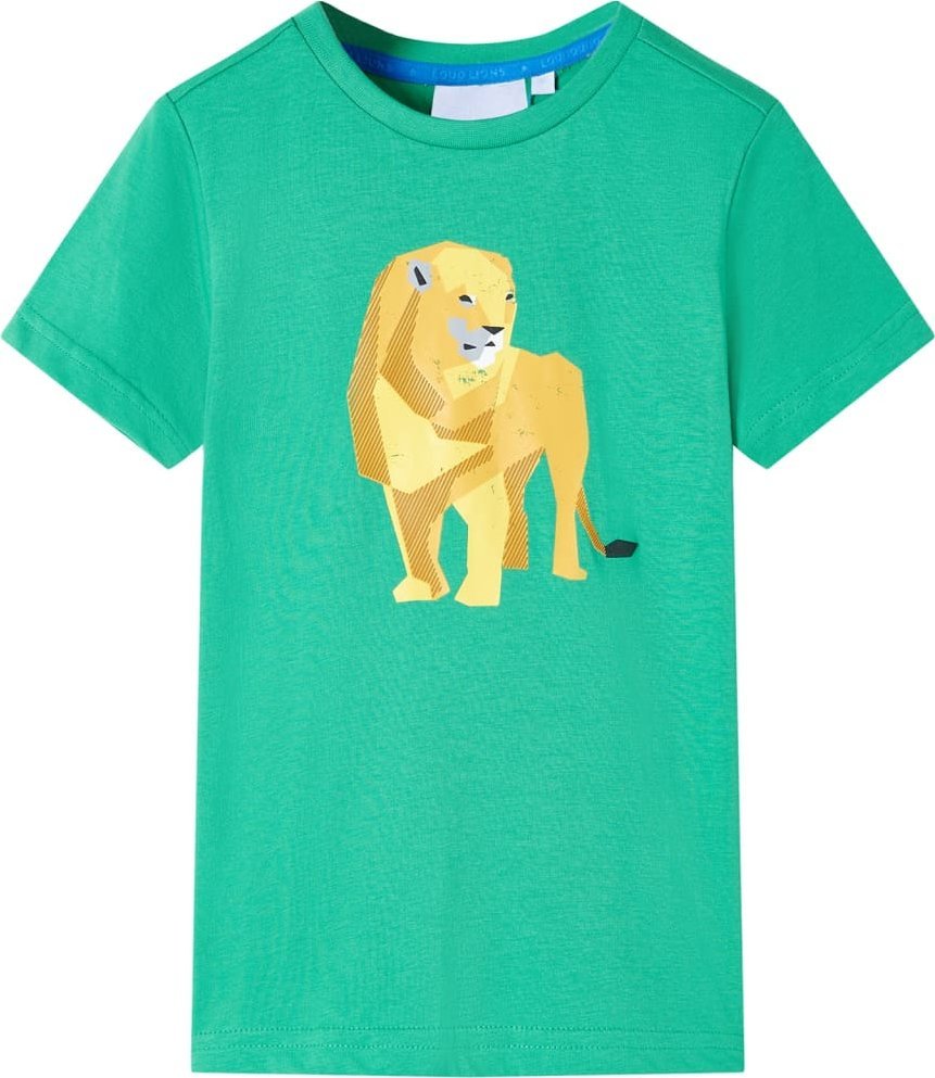 vidaXL Koszulka dziecięca, zielona, 128