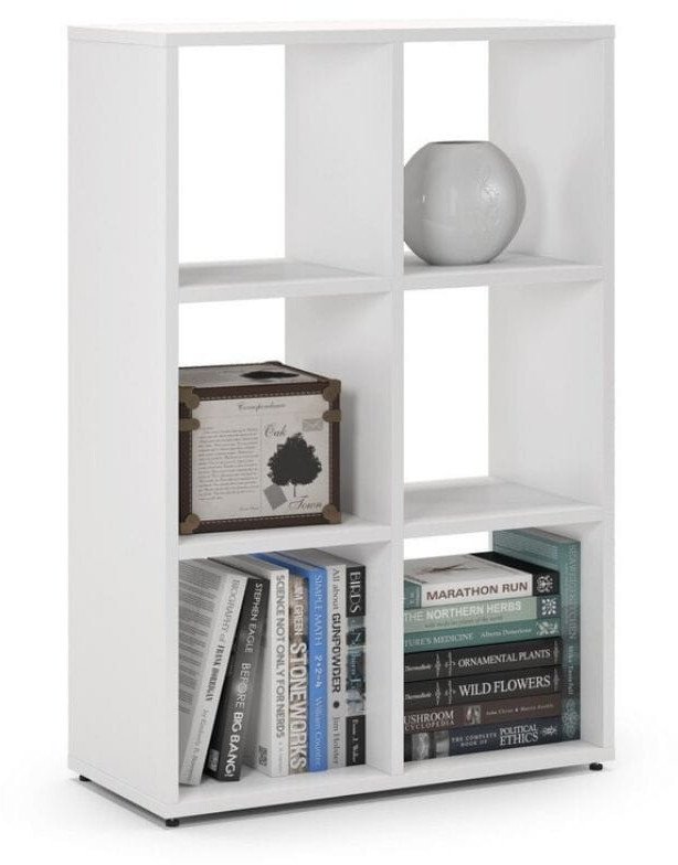 Regał otwarty do pokoju, ETAP, 66x30x100 cm, biel, mat