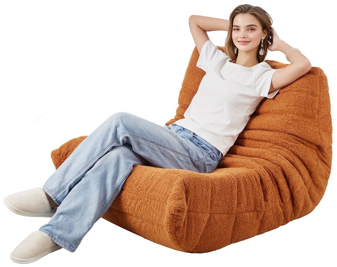 Fotel Worek z Podłokietnikami i Kieszenią na Przechowywanie