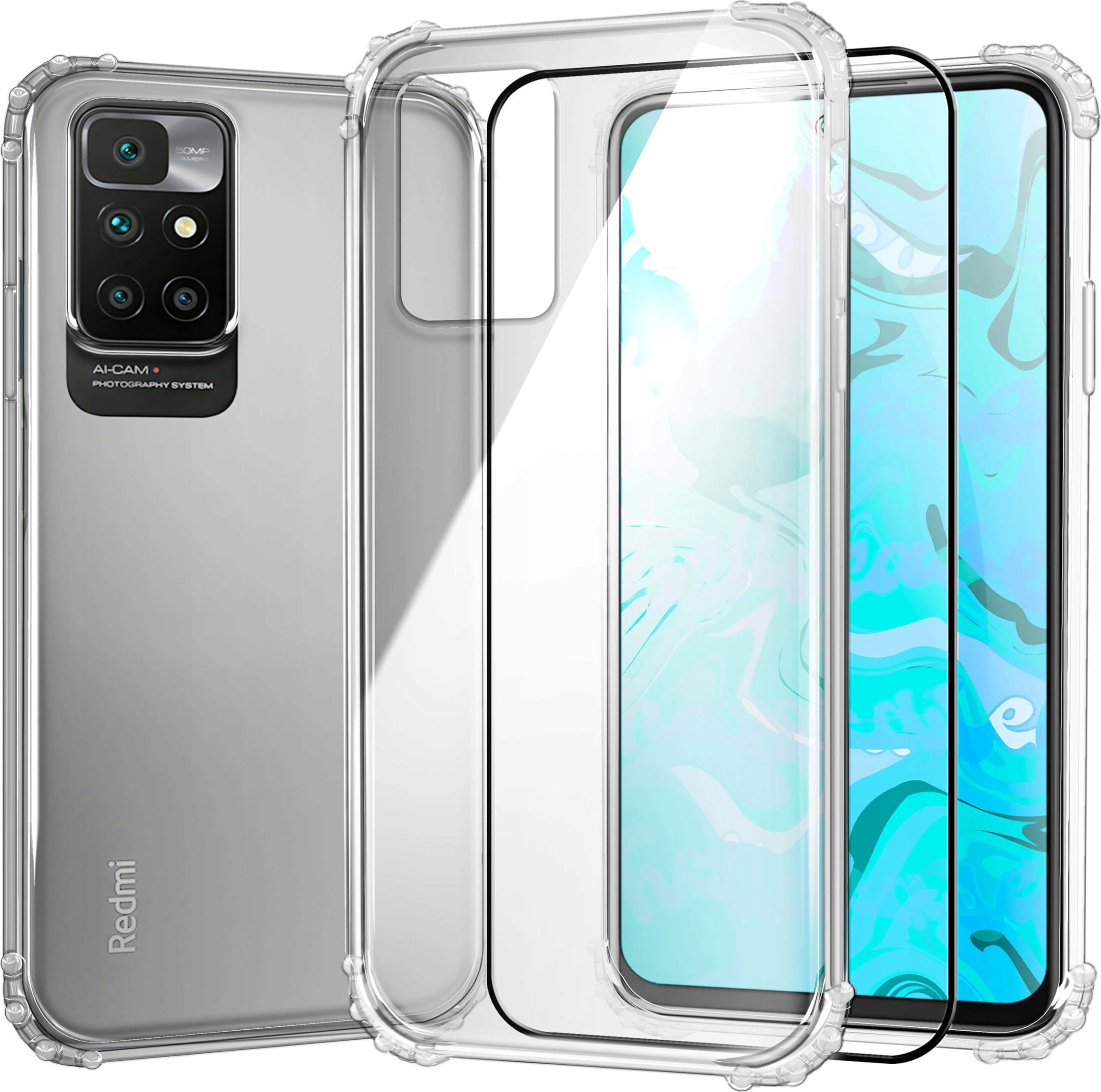 Hello Case ETUI PANCERNE DO XIAOMI REDMI 10 | CASE SILIKON GUMOWE ANTI SHOCK SZKŁO