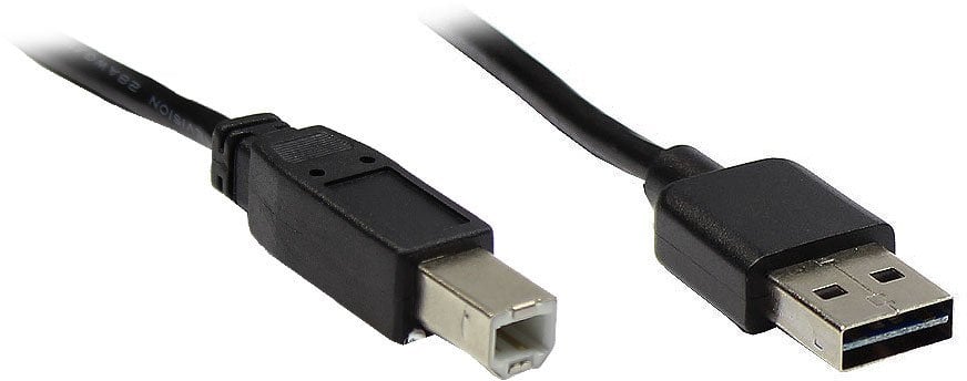 Kabel USB Alcasa USB-A - USB-B 3 m Czarny (2510-EU03)