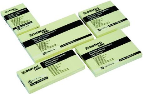 Donau Karteczki samoprzylepne żółte Eco 51 x 76 mm (14K029B)