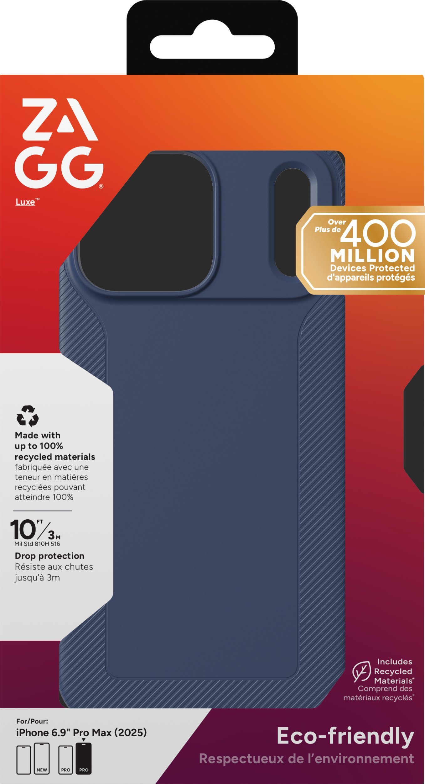 ZAGG Luxe Snap - etui do iPhone 17 Pro Max kompatybilne z MagSafe (navy)