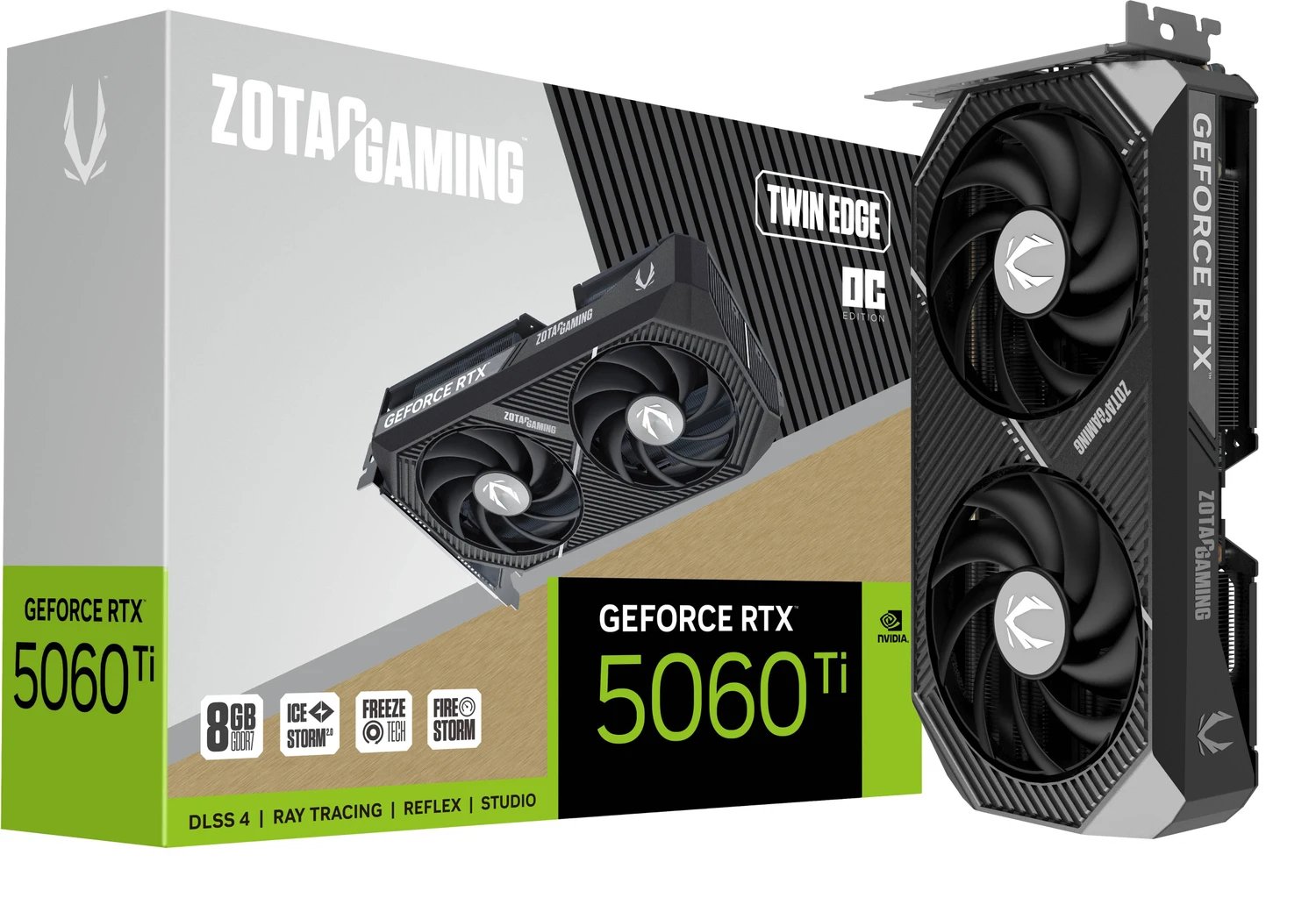 Karta graficzna Zotac GeForce RTX 5060 Ti Twin Edge OC 8GB GDDR7 DLSS4 (ZT-B50610H-10M)